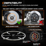 4PCS 17inch Double Row LED Wheel Ring Lights Pure White with Wiring Harness Kit Rocker Switch Control Dual Row for Car Van SUV Truck