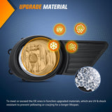 Fog Lights Assembly Compatible with 2011 2012 2013 2014 2015 2016 2017 Toyota Sienna Base LE XLE (Not Fit SE Models) w/H11 12V 55W Bulbs Driver and Passenger Side Clear Lens Black Bezel