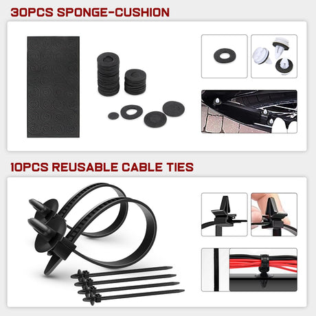 1390Pcs Car Push Retainer Clips Auto Fasteners Kit Included 33 Most Popular Sizes Nylon Bumper Fender Rivets with 1 Fasteners Remover 10 Cable Ties for Toyota GM Ford Honda Chevy