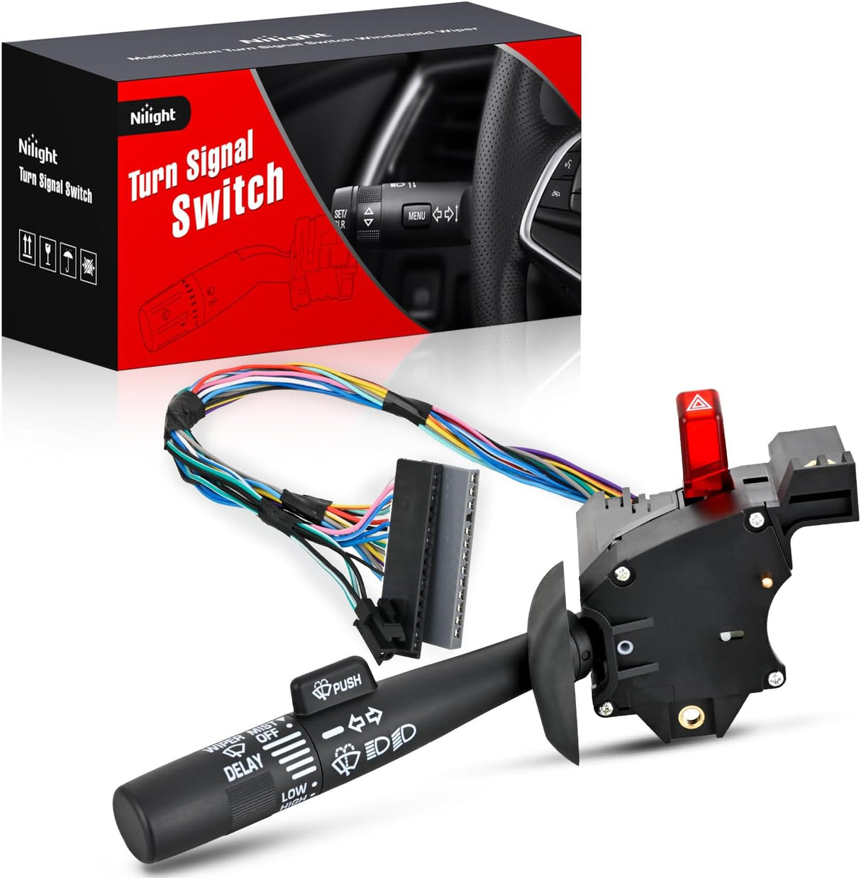 Turn Signal Switch Compatible with 1995 1996 1997 1998 1999 Chevy C1500 K1500 Pickup Tahoe GMC C1500 K1500 Pickup Yukon 1995-2000 Chevy C2500 K2500 K3500 Pickup GMC C2500 K2500 Pickup