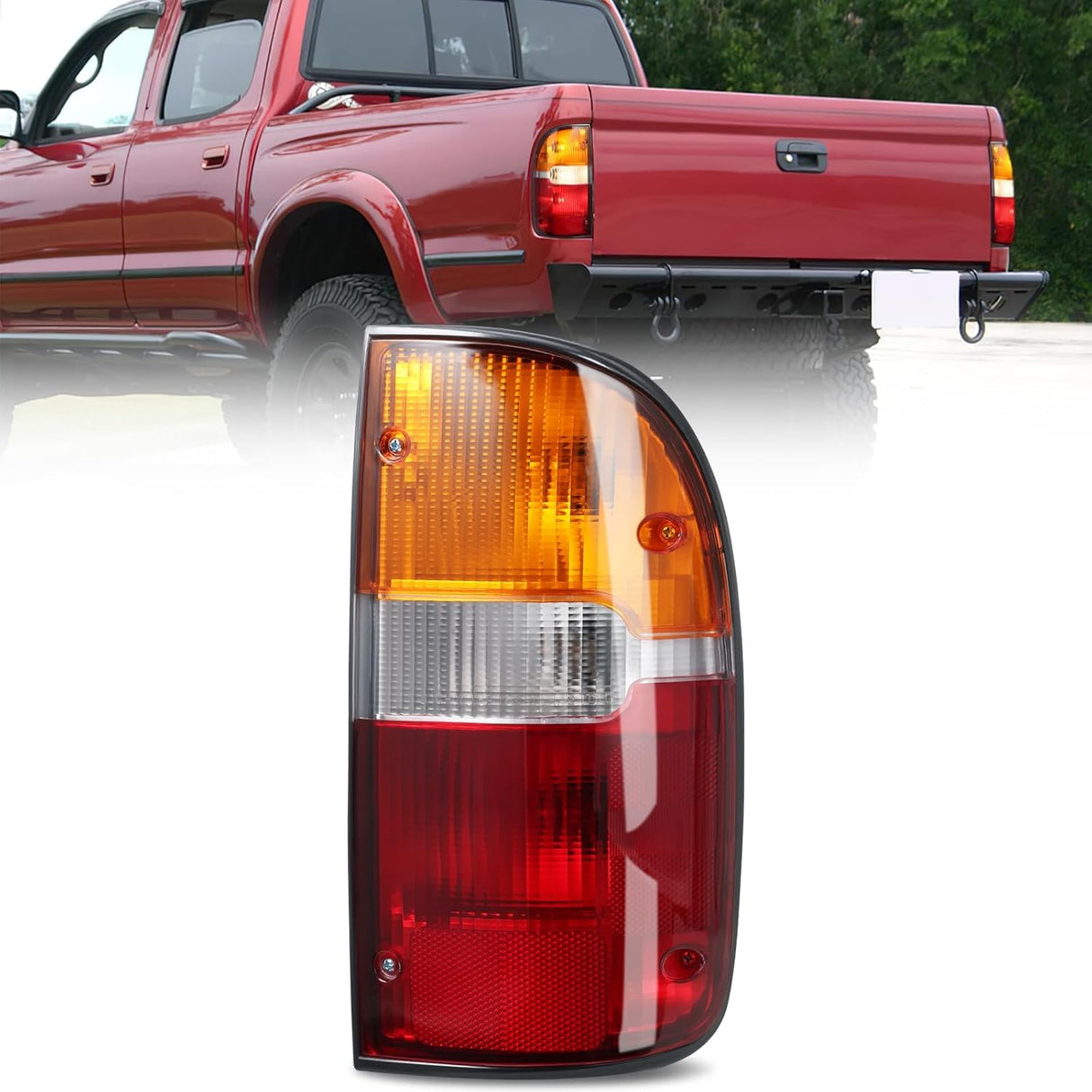 Taillight Assembly Compatible with 1995 1996 1997 1998 1999 2000 Toyota Tacoma Rear Tail Light Lamp Replacement OE Style Passenger Side