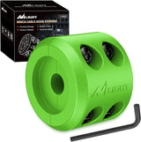 Winch Stopper for ATV UTV Truck SUV Winch Cable Hook Rubber Stopper Protect Towing Hook Synthetic Rope winch accessories Rope Line Saver with Stainless Steel Screws and Nuts Allen Wrenc, Green