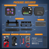 4 Gang Switch Panel 12V 24V Universal Circuit Control Relay System with RGB Backlight Fuse Wiring Harness Automatic Dimmable ON Off LED Pod for Car Pickup Truck Camper SUV