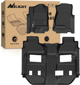 TPE Floor Mats for Chevy Chevrolet Suburban GMC Yukon XL Bucket Seats 2015 2016 2017 2018 2019 2020 All Weather Custom Fit Heavy Duty Floor Liners