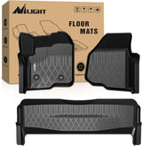 TPE Floor Mats for Ford F250 F350 F450 SuperCrew Crew Cab 2012 2013 2014 2015 2016 All Weather Custom Fit Heavy Duty Floor Liners