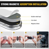 2 PCS White Color Wireless Magnetic LED Interior Lights | USB Rechargeable Universal Mini Sticky Footwell Ambient Atmosphere Reading Lamp with Touch Sensor, Portable Night Lighting