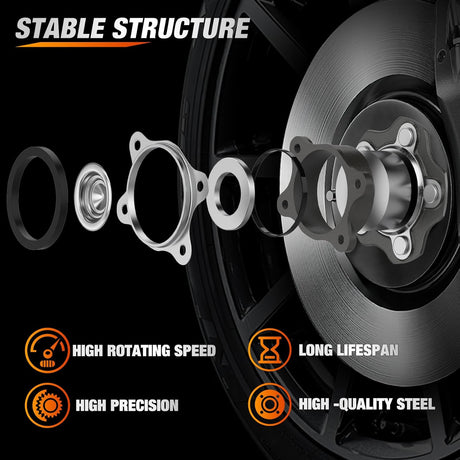 Rear Wheel Hub Bearing Assembly for Nissan Altima 2007-2014 2015 2016 2017 2018, Murano 2015-2016, Maxima 2009-2019, Pathfinder 2013-2019, Infiniti JX35, FWD 5 Lugs-512388 2Pack