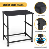 Dressers Dresser for Bedroom Storage Tower with 2 Drawers Fabric Bins Sturdy Metal Frame Wood Top Small Organizer Unit for Guest Room, Closet, Living Room, Hallway, Home Furniture, Office, Dark Gray