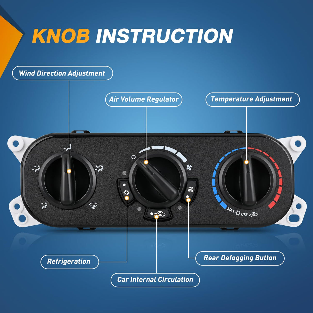 A/C Heater Climate Control Module Switch Panel | Compatible with 2007 2008 2009 2010 Jeep Wrangler JK 3.8L V6 Truck Replacement Air Conditioning Panel