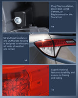 Taillight Assembly Compatible with 2019 2020 2021 2022 Honda HRV Red Clear Tail Light OE Style Rear Outer Lamp Replacement Driver Side