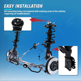 Front Struts Shocks Complete Assembly Kit Compatible with Honda Civic Acura EL 2001 2002 2003 2004 2005, Front Shock Absorber Strut Coil Spring Assembly Pair Replaces OE# 171433 171434, 2PCS