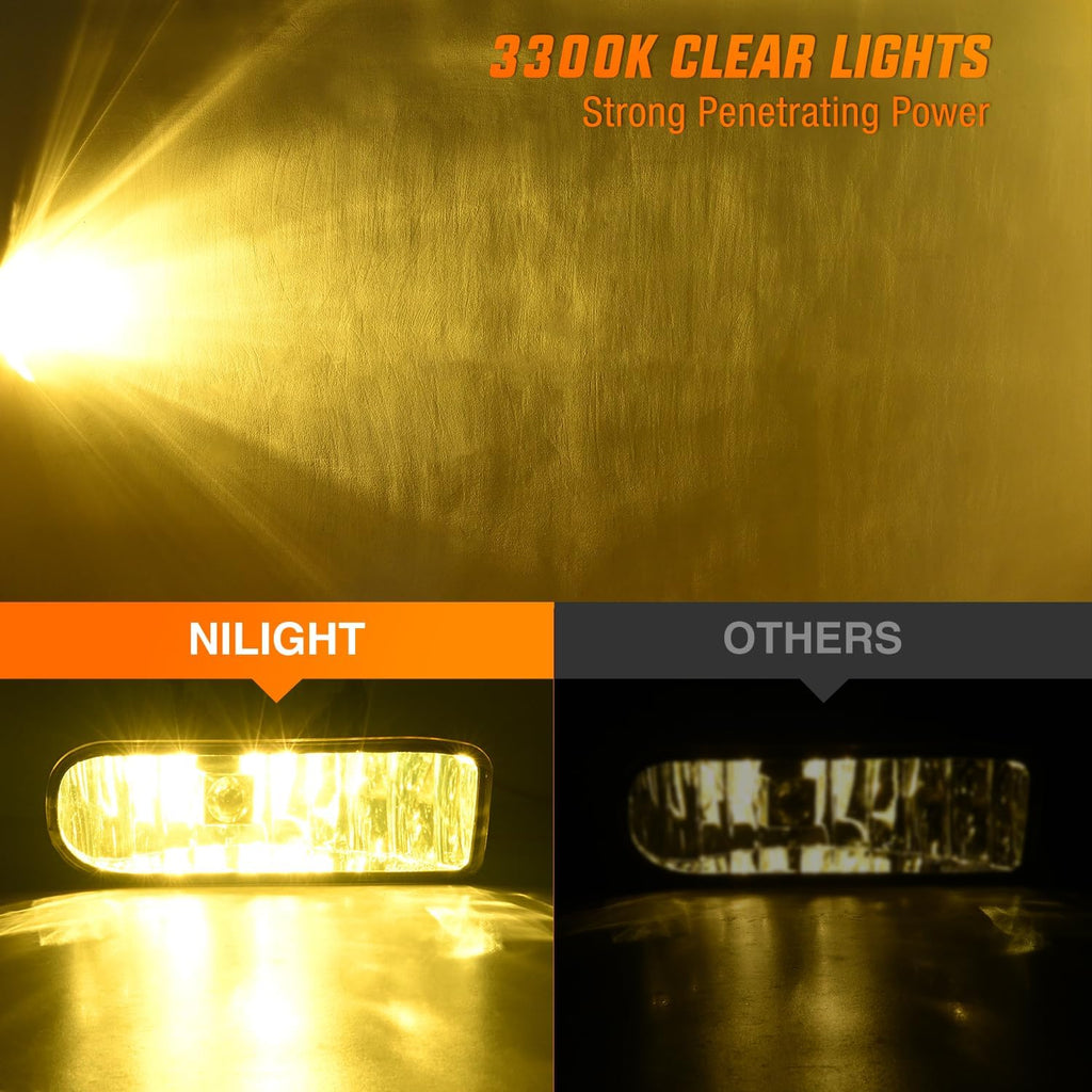 Fog Light Assembly Fog Light Assembly For 1999 2000 2001 2002 GMC Sierra 1500 2500 2001 2002 Sierra 1500HD 2500HD 3500 2000-2006 Yukon Fog Lamp Amber Lens
