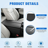 Center Console Cover for Nissan Rogue 2021-2026 Car Armrest Cushion | for Rogue 2021 22 23 24 25 2026 Accessories Middle Armrest Cover for Car Waterproof Leather with Side Storage Pocket, Black