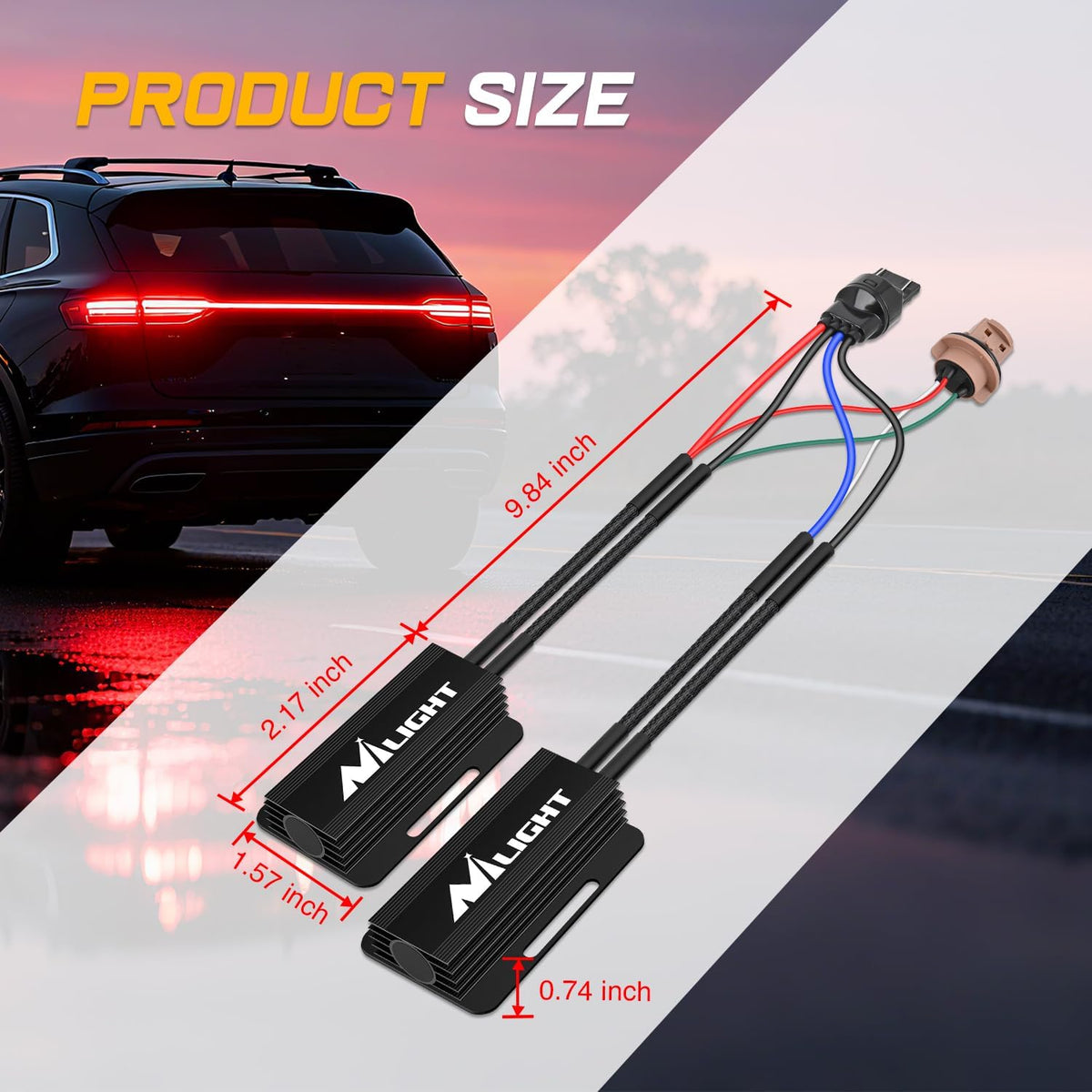 7443 CK LED CANbus Decoder Turn Signal Anti-Flicker Resistor | Helps Reduce Hyper Flash, Flickering and Dashboard Error Warnings, Pack of 2