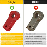 Aluminum Soft Shackle Hitch for 2 Inch Receiver 35274 Lbs Break Strength with Lock Pin 1.35 in Oversize Smooth Hole for Large Soft Shackles Off-Road Towing Accessory for Trucks SUV (Red)