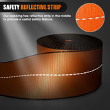 Truck Straps 4 Inch x 30' Heavy Duty Tie Down with Flat Hooks | 16800LBS Break Strength & 5400LBS WLL for Flatbed Trailer Cargo Control Recovery Tree Saver 4 Pack Orange