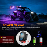 RGB LED Whip Light 2PCS 3FT Spiral Antenna Whips | APP and Remote Control with DIY Chasing Patterns Turn Signal Brake Reverse Functions and Spring Base for ATV UTV RZR and Jeep
