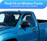Rain Guards for 2007-2013 Chevy Silverado GMC Sierra 1500 | For 2007-2014 Silverado Sierra 2500HD 3500HD Standard Cab, Tape-On Window Visors Smoke, 2PCS