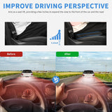 Car Seat Cushion Black Leather Breathable Mesh Splicing Cushion Memory Foam Suitable for Daily Life Driving Relieves Sciatica and Tialbone Pain Improves Drive Visibility