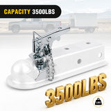 2 Inch Trailer Coupler Repair Kit with Chain 3500 lb Capacity | Fit for Nilight Straight Trailer Coupler 2 Inch 2.5 Inch 3 Inch Channels