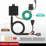 4 Pin Trailer Wiring Harness Kit 56332 Vehicle Standard 4 Way Connector Custom for 2010 2011 2012 2013 2014 2015 2016 2017 2018 2019 2020 2021 Kia Sedona Sorento Hyundai Santa Fe XL Veracruz