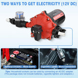RV Water Pump 12v Camper Water Pump 7.0 GPM 70 PSI with Pressure Switch Strainer Heavy Duty Diaphragm Pump 12 Volt DC Upgrade Self-Priming Low Noice for RV Marine Yacht Caravan Camper Trailer