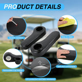 Golf Cart Armrests 2PCS Black Flip Stand Cup Holder | No Drilling Detachable PU Leather Armrest with Iron Bracket Fits 1 Inch Square Tubes for EZGO Club Car Yamaha Rear Seat