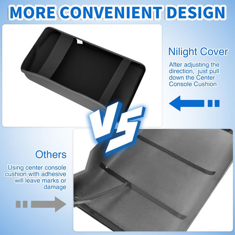 Center Console Cover Compatible with Toyota 4Runner 2010-2021 2022 2023 2024 PVC Leather Armrest Cover for Car Middle Console Cover Center Console Cushion Pad Car Armrest Box Cover,Black