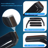 in Channel Rain Guards for Wrangler JK 2007 2008 2009 2010 2011 2012 2013 2014 2015 2016 2017 2018 Unlimited 4-Door Window Deflectors, Vent Window Visors