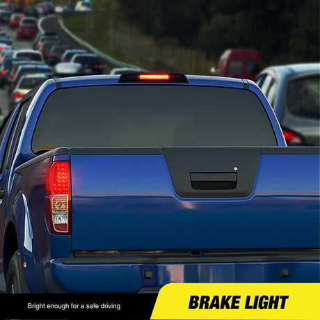 Third Brake Light Tail High Mount 3rd Stop Cargo Reverse Lights Smoked Lens Compatible with Nissan Titan 2004-2015 Nissan Frontier 2005-2016 Pickup Truck Rear Cab Lamp