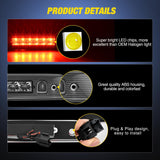 Third Brake Light Tail High Mount 3rd Stop Lights Smoked Lens Compatible with Jeep Grand Cherokee 2005 2006 2007 2008 2009 2010 Van SUV Rear Center Cab Lamp