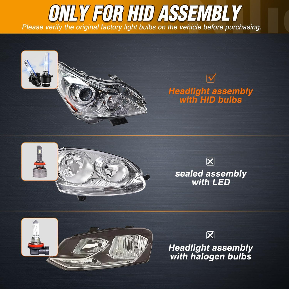 D4S HID Headlight Bulbs, 8000K Cool White D4S Bulb 35W High Low Beam Xenon Headlights Replacement, 2-Pack(NOT fit Halogen Headlight Assembly)