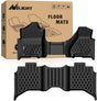 TPE Floor Mats for Dodge Ram 1500 2500 3500 Bench Seat Crew Cab 2013 2014 2015 2016 2017 2018 & Ram 1500 Classic 2019 2020 2021 2022 2023 2024 All Weather Custom Fit Heavy Duty Floor Liners