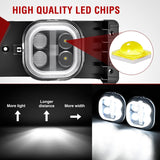 LED Fog Light Assembly Compatible with 2005 2006 2007 F250 F350 F450 F550 Super Duty 2005 Ford Excursion with Daytime Running Lights Driving Lamp Pair Plug and Play Driver and Passenger Side
