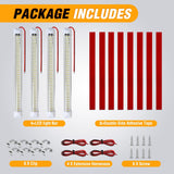 LED Interior Light Bar 4PCS 13.4 Inch Strip Lights | 108 LEDs with 1600LM Output On Off Switch and 12V to 85V Compatibility for RV Camper Enclosed Cargo Trailer Boat and Van