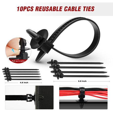 860Pcs Car Push Retainer Clips & Auto Fasteners Assortment -26 Most Popular Sizes Nylon Bumper Fender Rivets with 10 Cable Ties and Fasteners Remover for Toyota GM Ford Honda Chevy