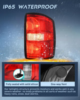 Taillight Assembly Compatible with 2014 2015 GMC Sierra 1500 2015 GMC Sierra 2500HD 3500HD Tail Light OE Style Rear Lamp Replacement Passenger Side