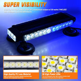 14.5 Inch 30LED Strobe Light Bar Double Side Rooftop Blue White