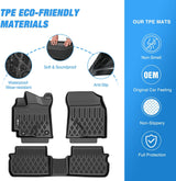 TPE Floor Mats for Toyota Corolla 2008 2009 2010 2011 2012 2013 | All Weather Custom Fit Heavy Duty Floor Liners