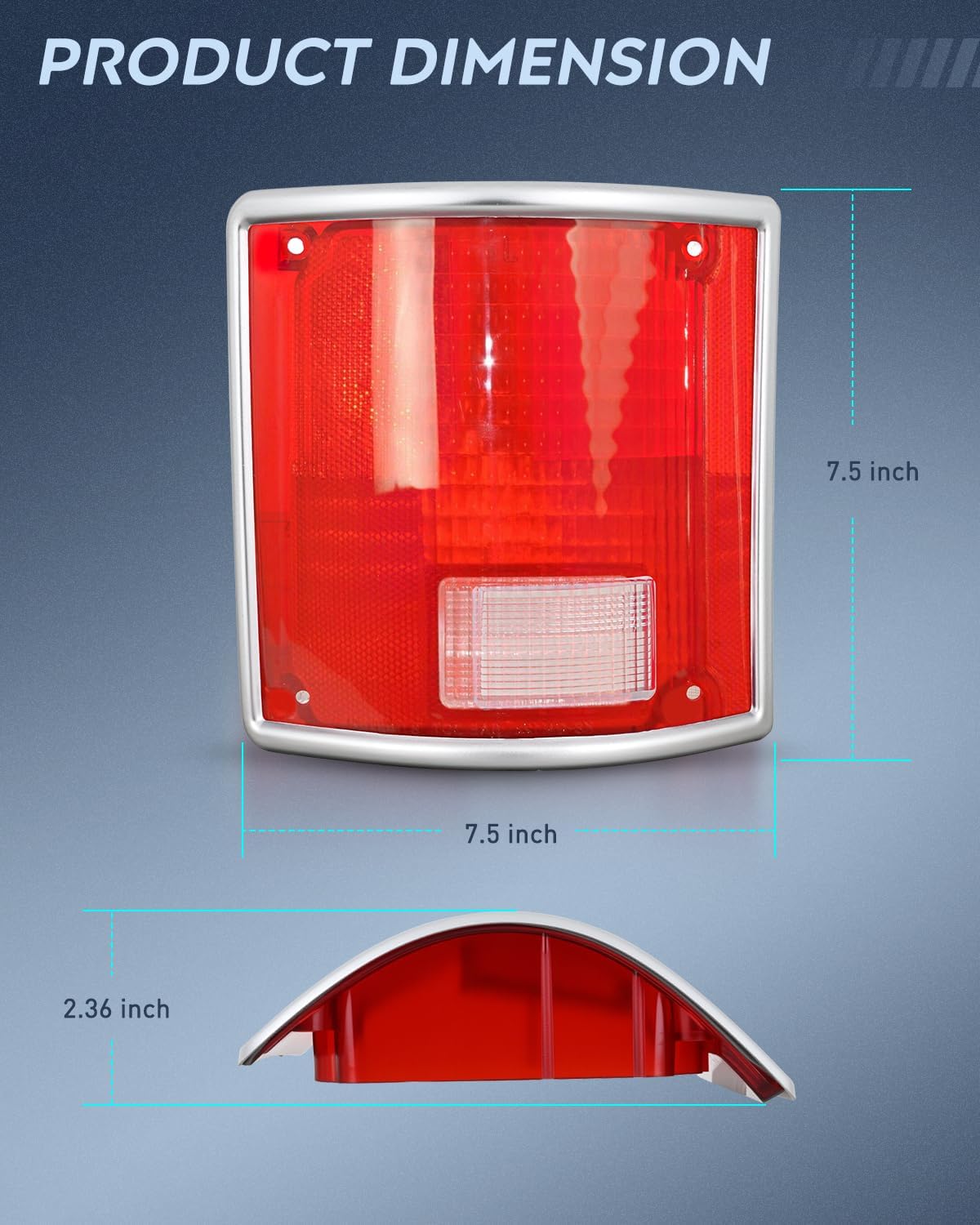 Taillight Assembly Compatible with 1973 73 74 75 76 77 78 79 1980 81 82 83 84 85 85 86 87 88 89 1990 1991 Chevy C10 GMC C/K Suburban Blazer Jimmy Tail Lights Rear Driver and Passenger Side