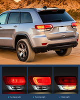 Taillight Assembly Compatible with 2014 2015 2016 2017 2018 2019 2020 Jeep Grand Cherokee Laredo/Limited/Overland/Summit Tail Lights Outer Driver Side w/Bulbs
