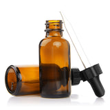 Amber Glass Bottles for Essential Oils with Glass Eye Dropper 60 ml (2oz) for Essential Oils, Chemistry Lab Chemicals, Colognes & Perfumes- Pack of 12