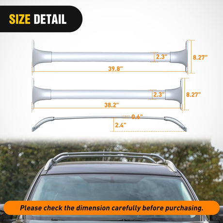 Roof Rack Cross Bars Compatible with 2014-2020 Nissan Rogue with Factory Side Rails, 220LBS Adjustable Aluminum Less Wind Noise Car Crossbars for Cargo Carrier Luggage Box Kayak Tent Snowboard