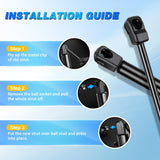 Rear Window and Tailgate Lift Supports Gas Struts 4185 4557 for Chevrolet Suburban Tahoe GMC Yukon Cadillac Escalade 2000-2005 4PCS Set Rod