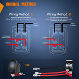 Rear Rocker Switch Led Light Bar Switch 5 Pin Laser On Off | SPST Switches 20A/12V 10A/24V Blue with Jumper Wires Set for Cars Trucks Boats ATVs UTVs RVs