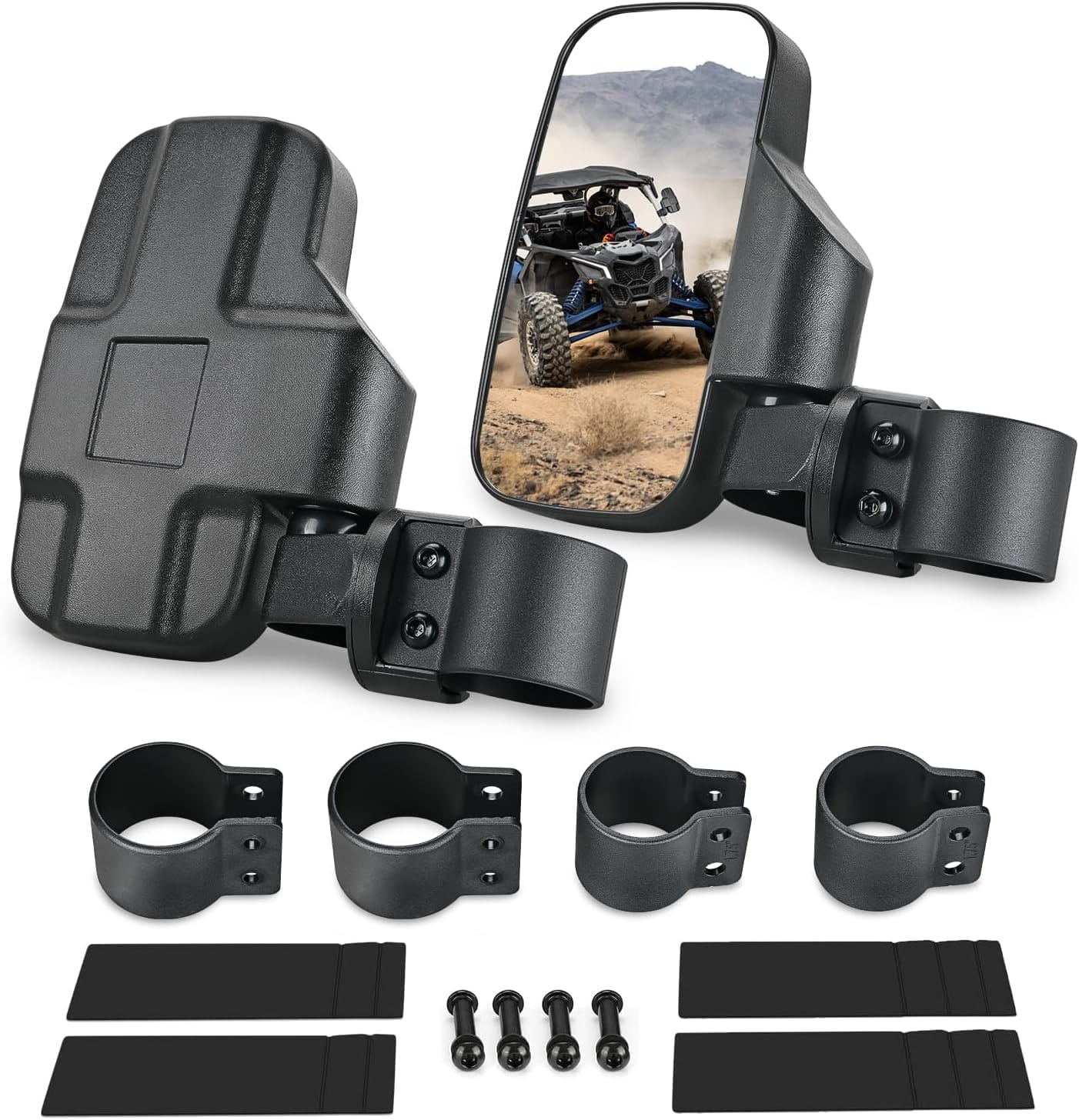UTV Side Mirrors Universal Fit For 1.6" to 2" Roll Cages Nilight
