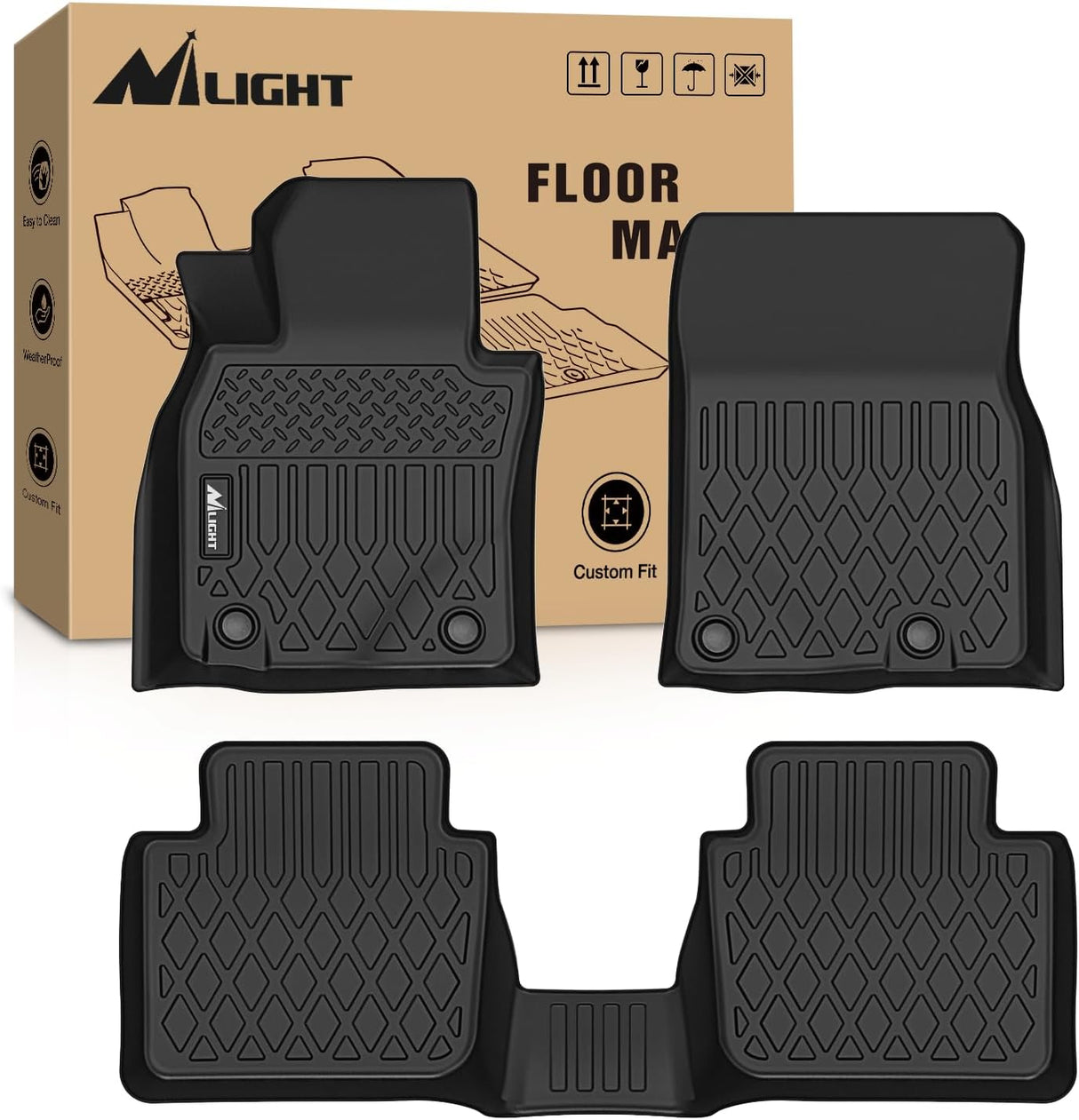 Floor Mat TPE Floor Mats for Mazda CX-50 CX50 2023 2024 2025 2026, All Weather Custom Fit Heavy Duty Floor Liners