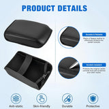 Center Console Cover Fit for Toyota Tacoma 2024 2025 2026 Armrest | Nappa Leather Armrest Cover for Toyota Accessories Waterproof Middle Console Cushion Anti-Scratch Car Arm Rest Box Pad, Black