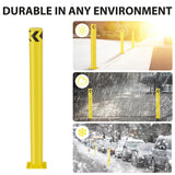 Safety Bollard, 42 inches Height Steel Bollard Post High High Visibility, 2 Pack