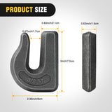 6PCS Weld-On Forged Clevis Grab Chain Hooks 3/8 Inch Heavy Duty Forged Grade 70 Grade Utility Hook Weldable for Trailer Truck Rigging Car SUV RV UTV Tractors Work Loading Capacity 6600 LBS